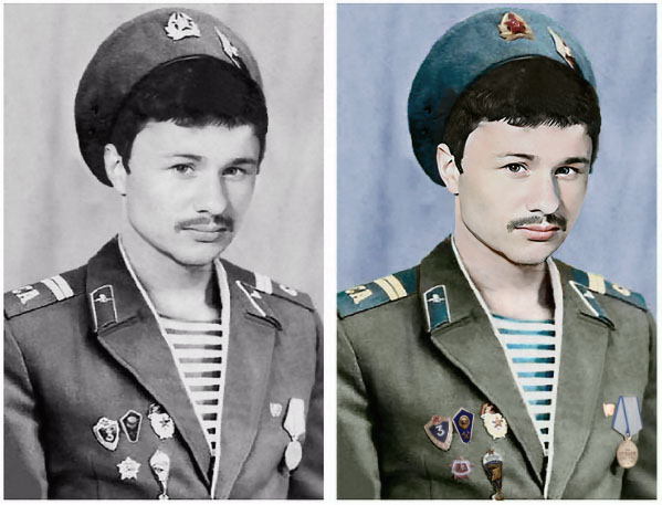 из черно-белой в цветную